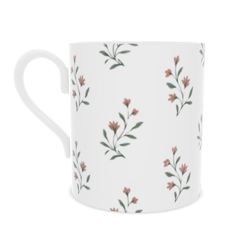 Charming Cottage Garden Fine Bone China Mug - Elegant Floral Design