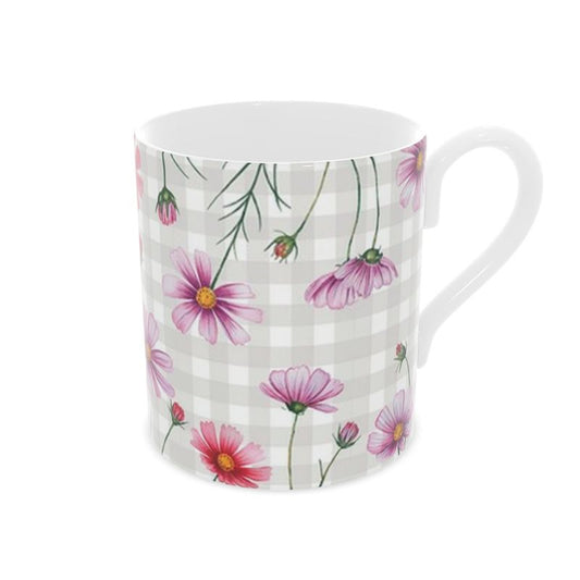 Charming Patchwork Floral Bone China Mug - Perfect Gift for Tea Lovers