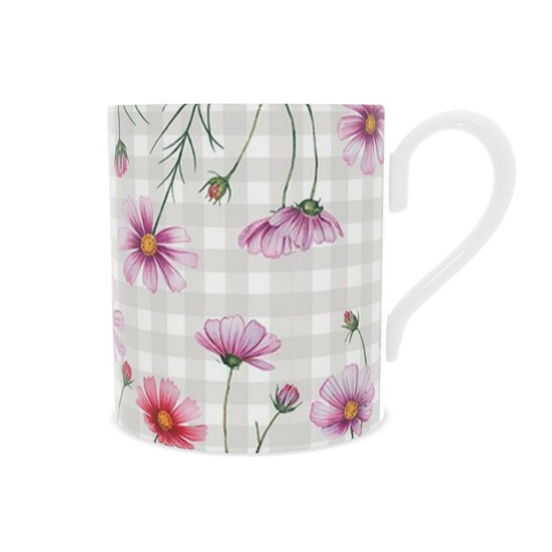 Charming Patchwork Floral Bone China Mug - Perfect Gift for Tea Lovers