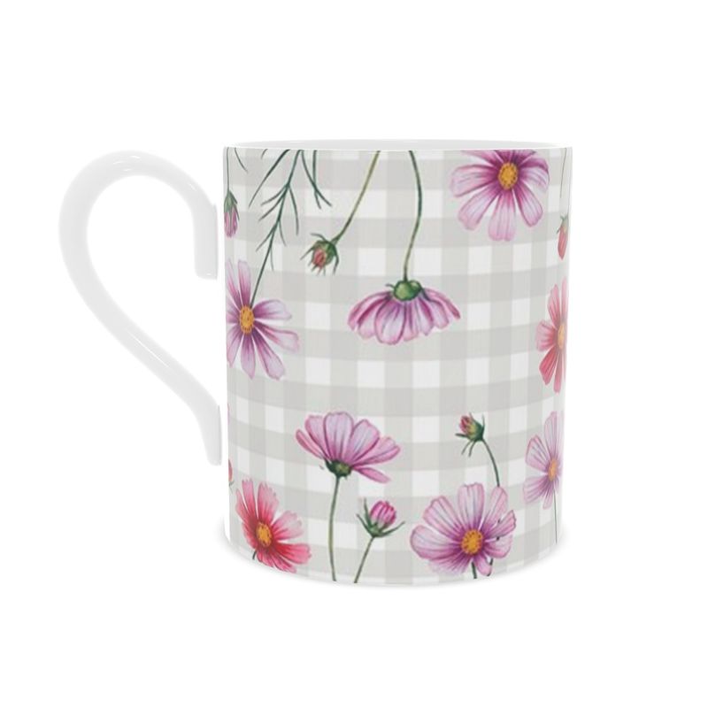 Charming Patchwork Floral Bone China Mug - Perfect Gift for Tea Lovers