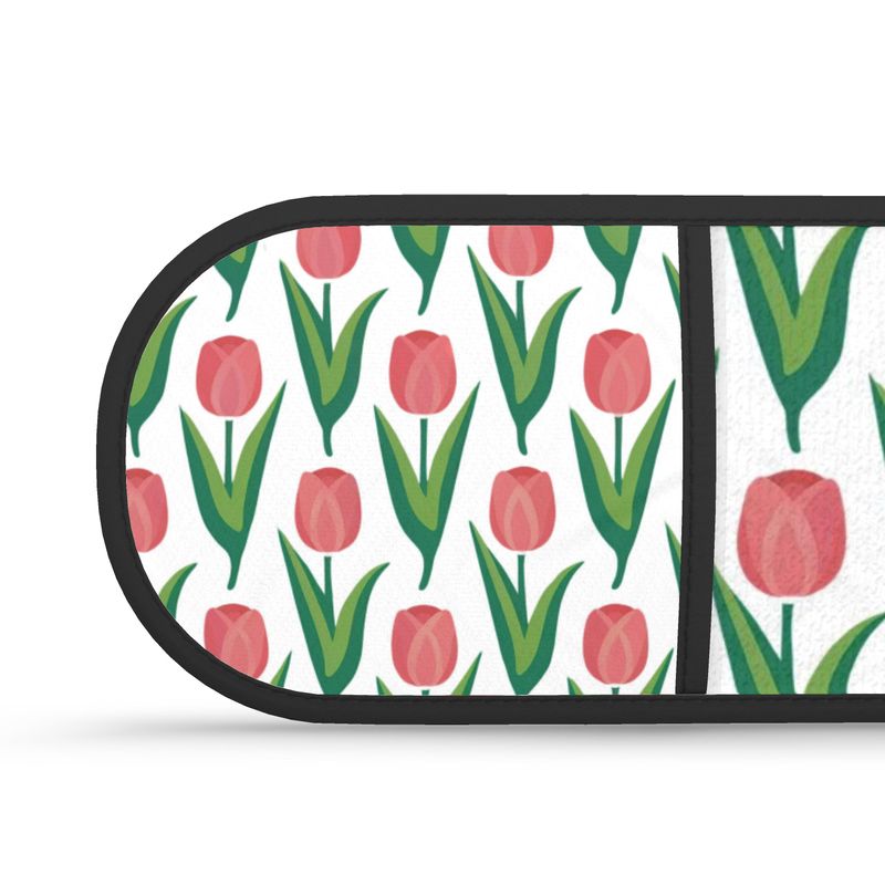 Tulip Pattern Double Oven Glove - Stylish Kitchen Accessory
