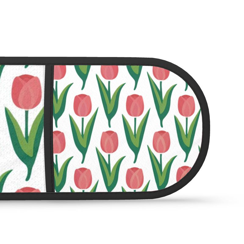 Tulip Pattern Double Oven Glove - Stylish Kitchen Accessory