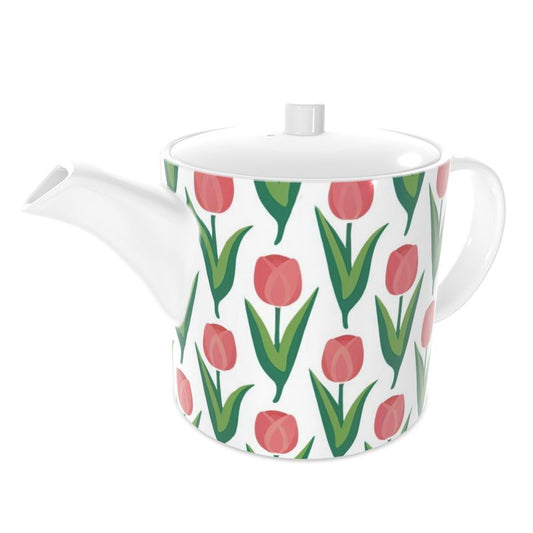 Tulip Bone China Tea Pot - Perfect for Afternoon Tea