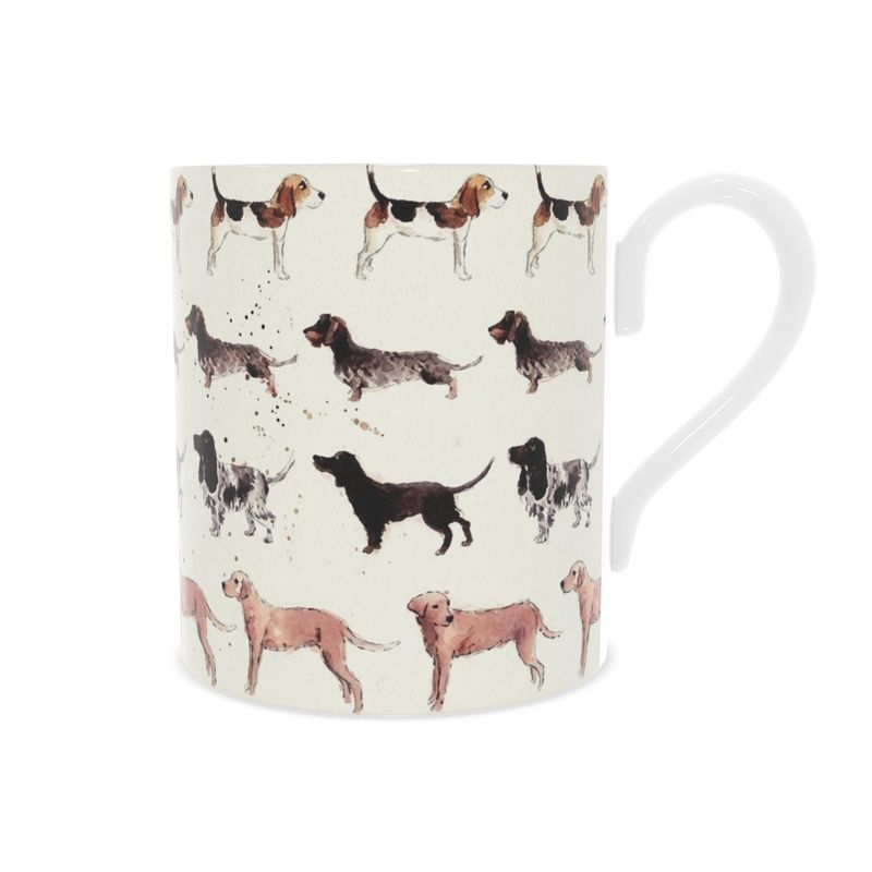 Charming Fine Bone China Mug for Dog Lovers - Unique Canine Gift