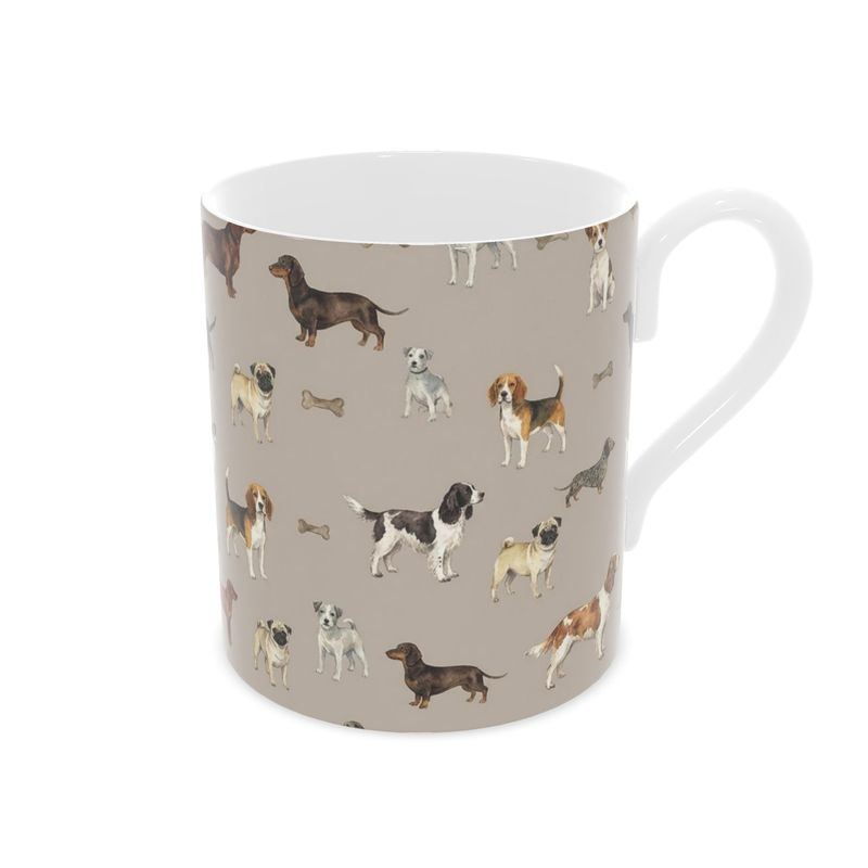 Charming Fine Bone China Mug for Dog Enthusiasts