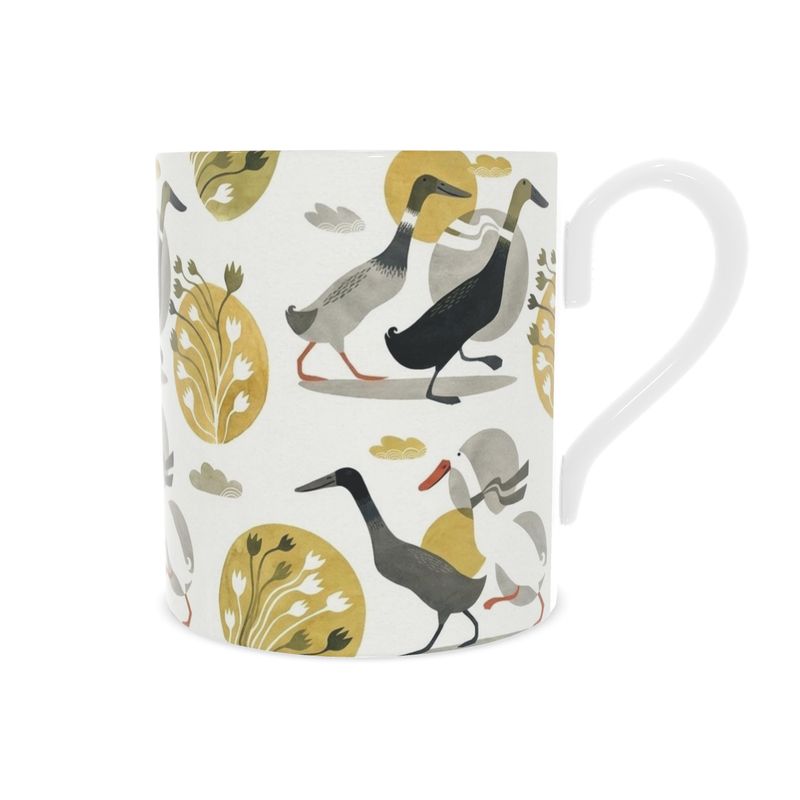 Charming Country Ducks Fine Bone China Mug