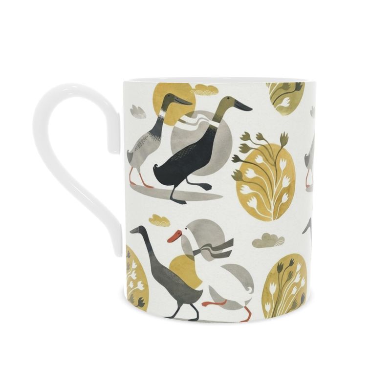 Charming Country Ducks Fine Bone China Mug