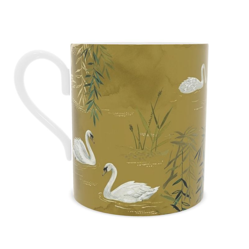 Elegant Swan Fine Bone China Mug - Perfect Gift for Bird Lovers