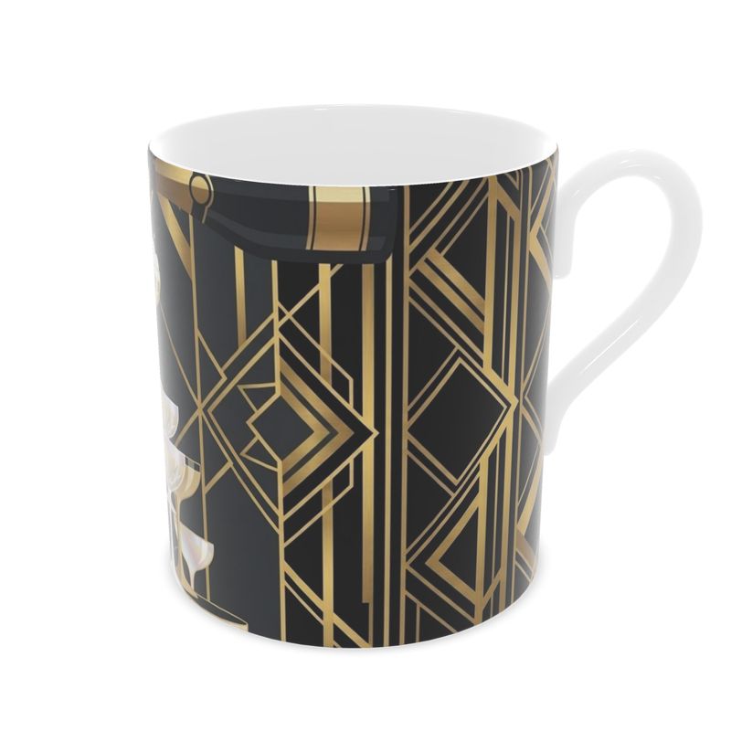 Fine Bone China Mug for Champagne Lovers - Stylish Drinkware Gift