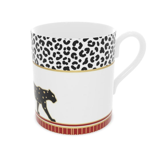 Stylish Black Panther Fine Bone China Mug - Perfect for Tea Lovers