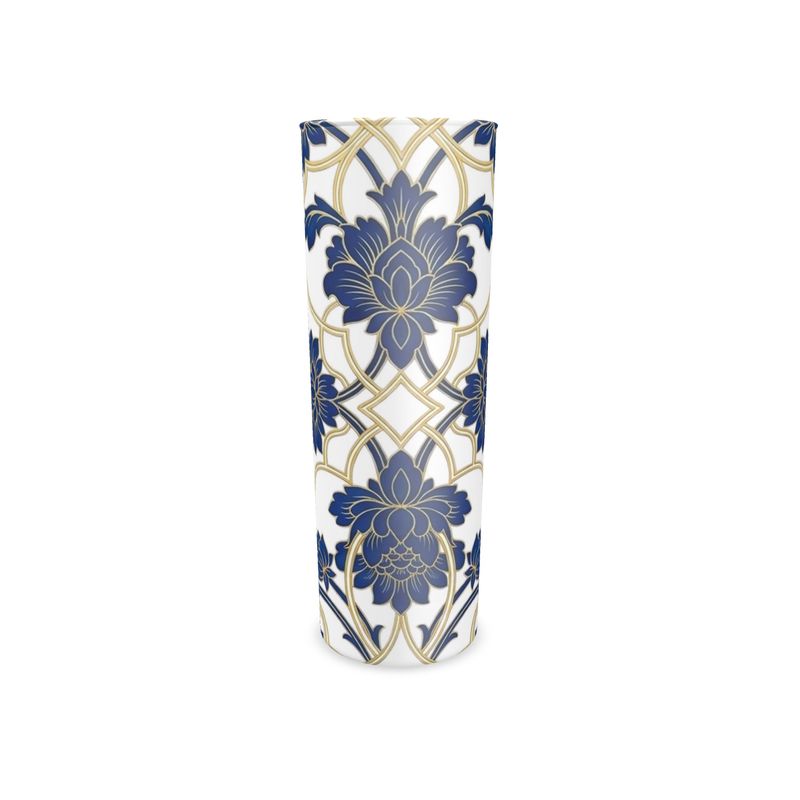 Stylish Blue & Gold Hi Ball Glass - Ideal for Cocktails & Drinks