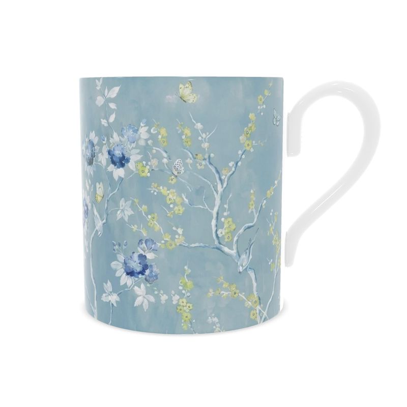 Charming Blue Floral Fine Bone China Mug - Perfect Gift Idea