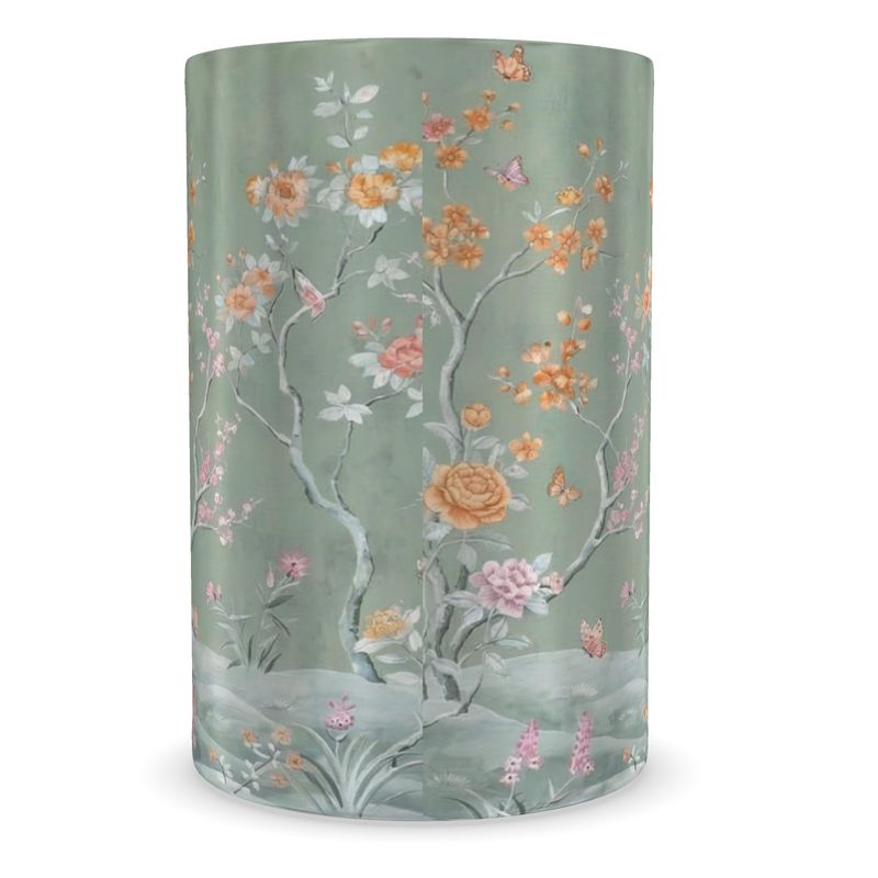 Soft Green Floral Wine Cooler - Elegant Drink Chiller for Home Decor