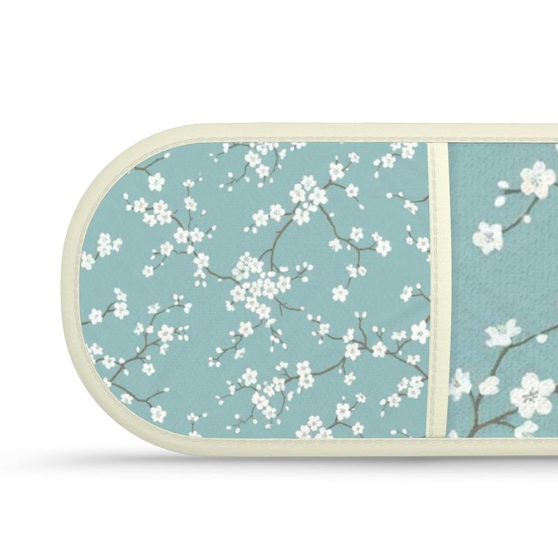 Cherry Blossom Double Oven Gloves in Blue - Stylish Kitchen Essential