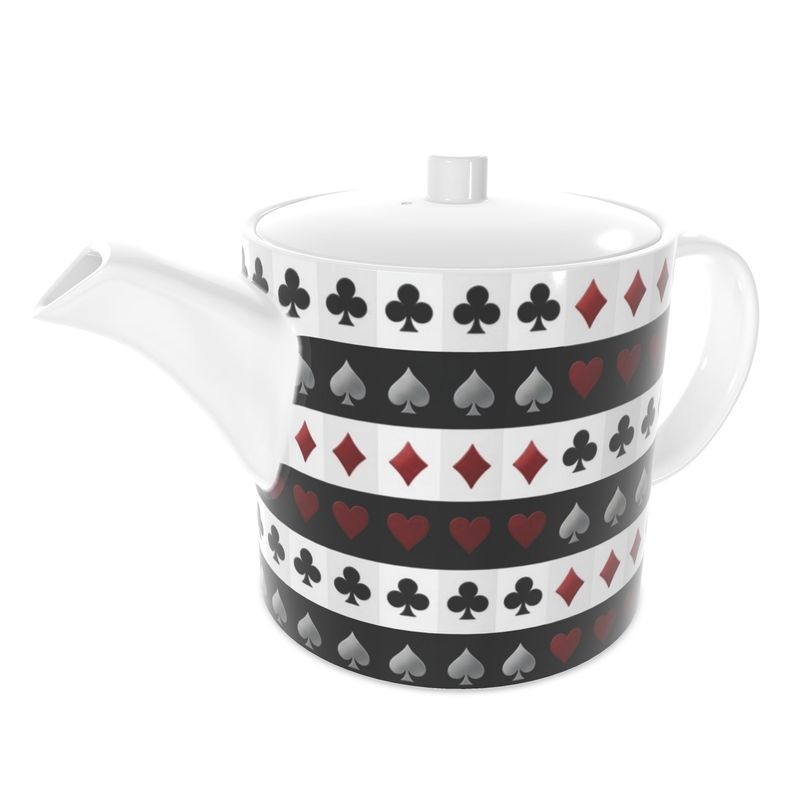 Elegant Bone China Tea Pot for Games Night & Card Players
