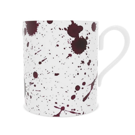 Elegant Burgundy Ink Fine Bone China Mug - Perfect for Coffee Lovers