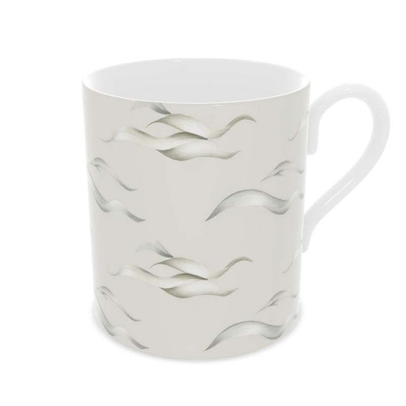 Cloud Dancer Fine Bone China Mug - Elegant Coffee Cup Gift