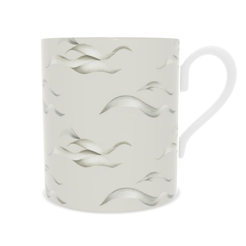 Cloud Dancer Fine Bone China Mug - Elegant Coffee Cup Gift