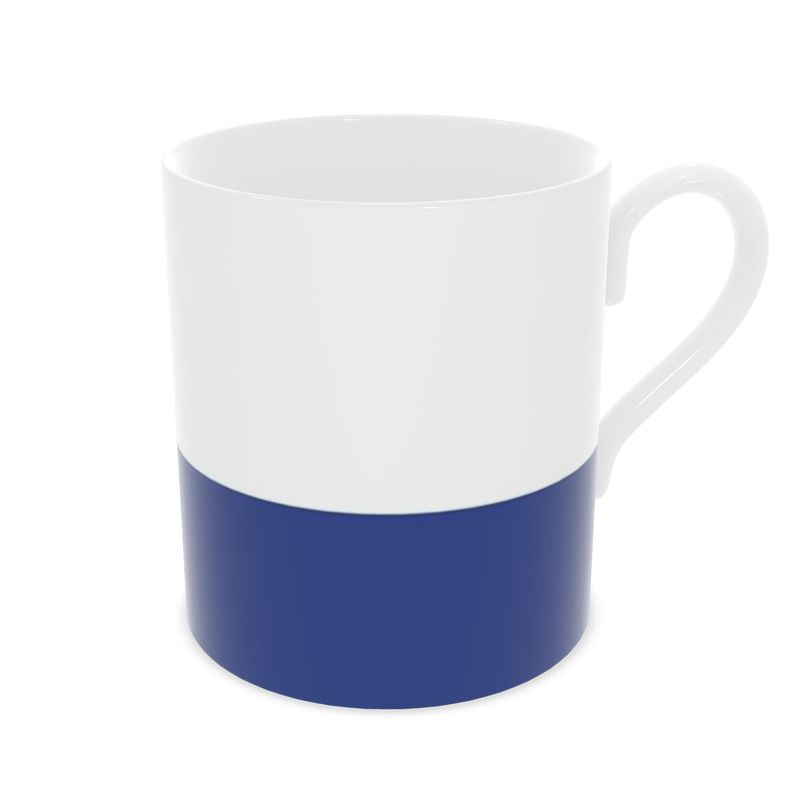 Blue Aura Fine Bone China Mug - Elegant Coffee Cup