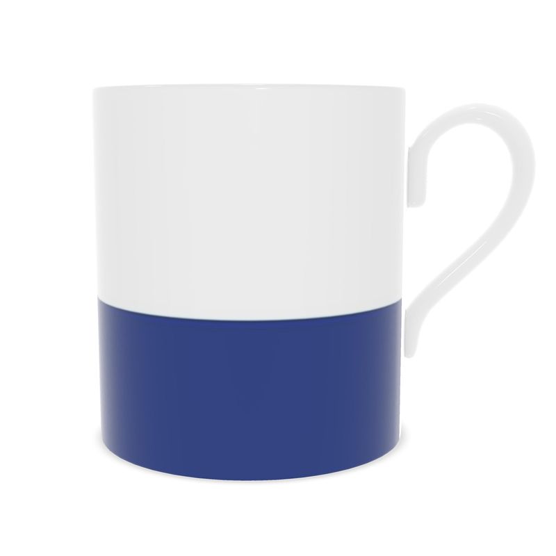 Blue Aura Fine Bone China Mug - Elegant Coffee Cup