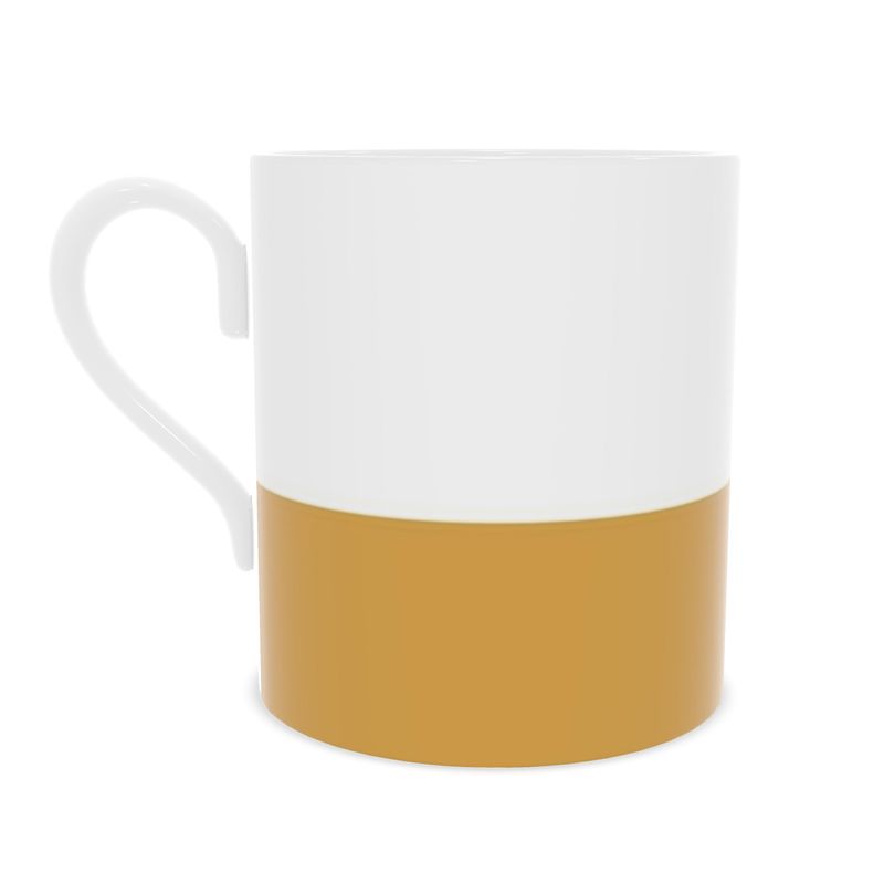 Stylish Amber Fine Bone China Mug - Ideal for Home & Dining