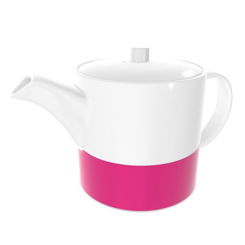 Fuchsia Pink Bone China Tea Pot – Elegant Design