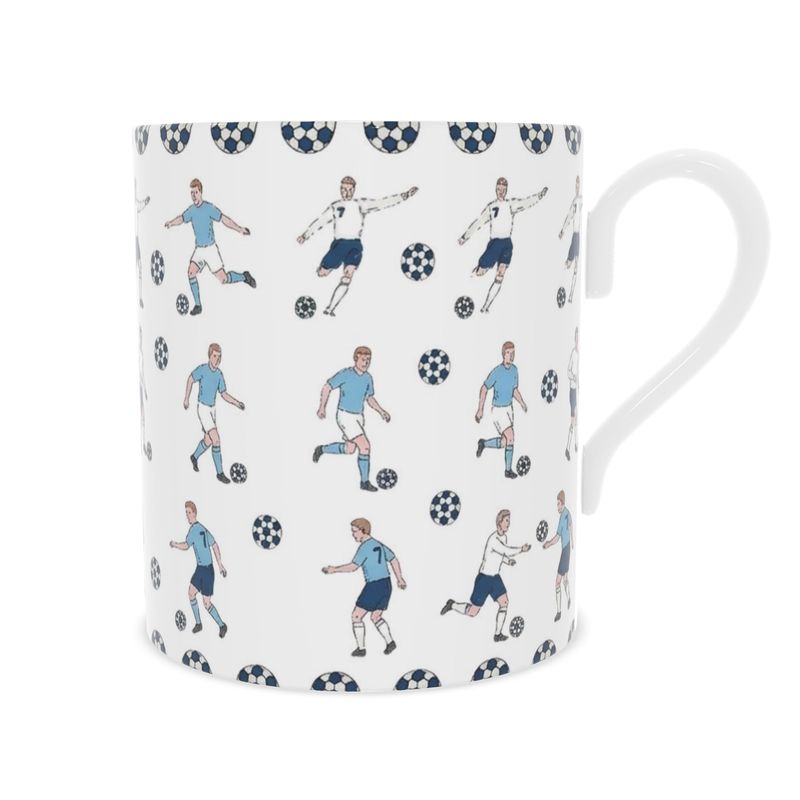 Elegant Football Fine Bone China Mug - Perfect Gift for Fans