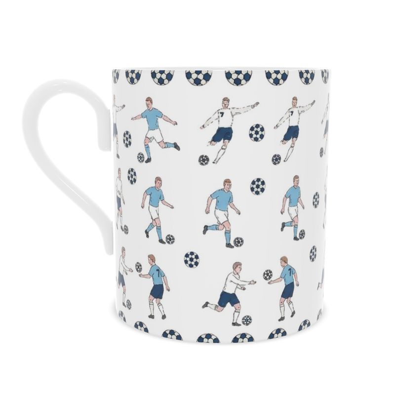 Elegant Football Fine Bone China Mug - Perfect Gift for Fans