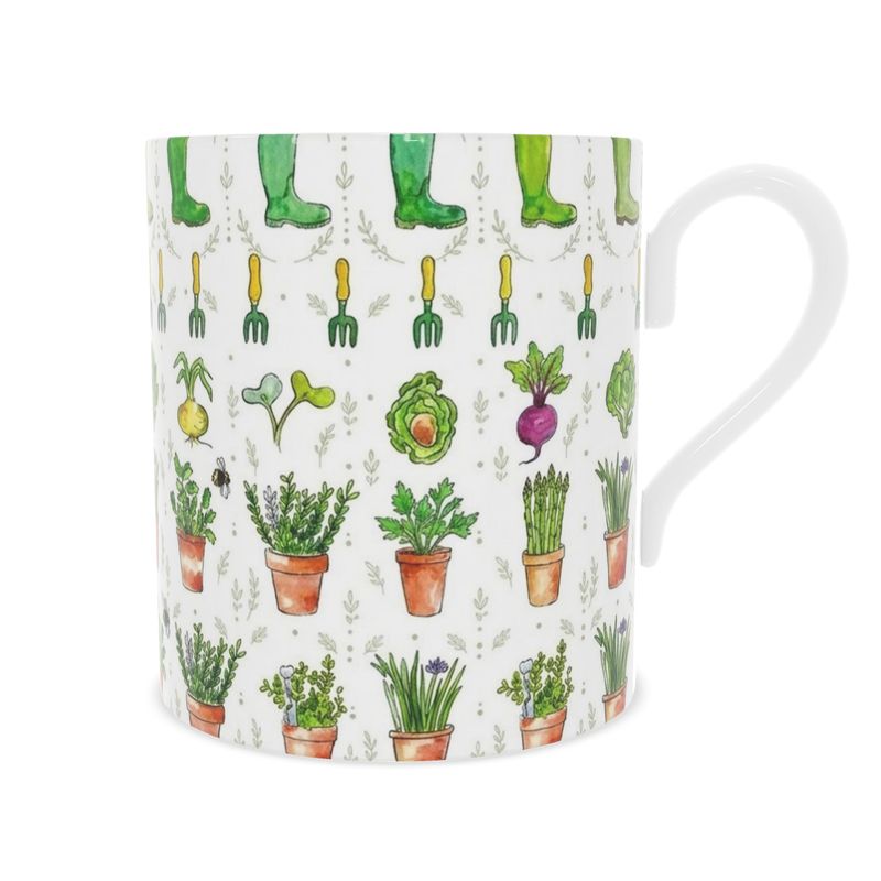 Delicate Gardeners Fine Bone China Mug - Ideal for Tea Enthusiasts