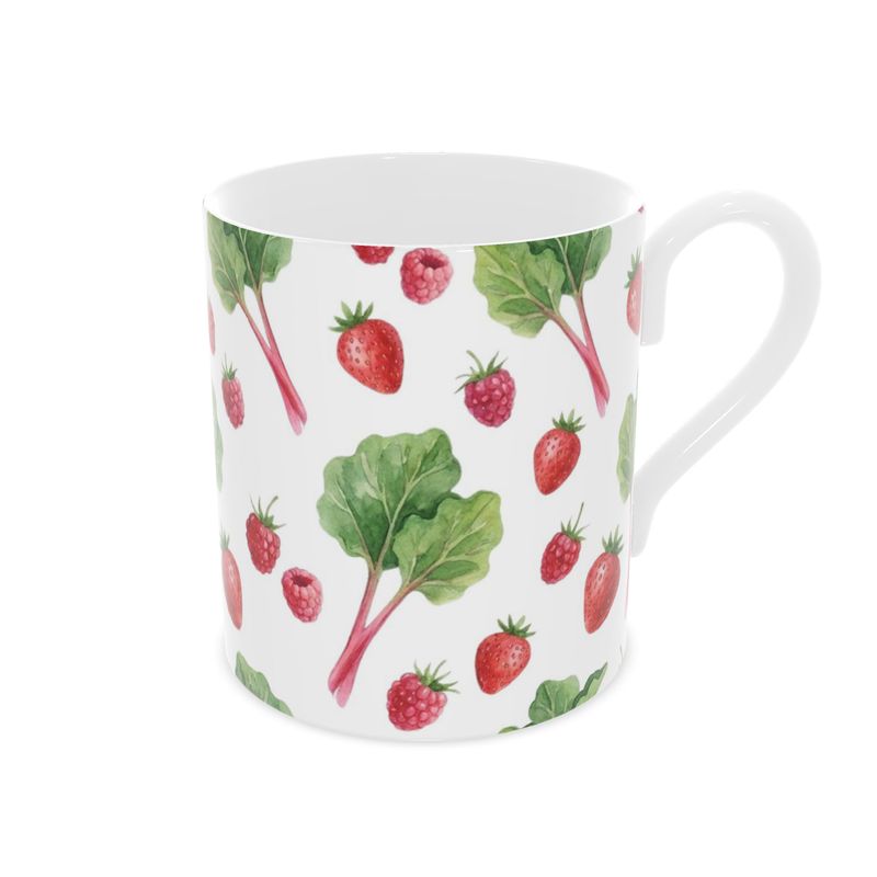 Summer Fruit Fine Bone China Mug - Vibrant Design for Warm Days