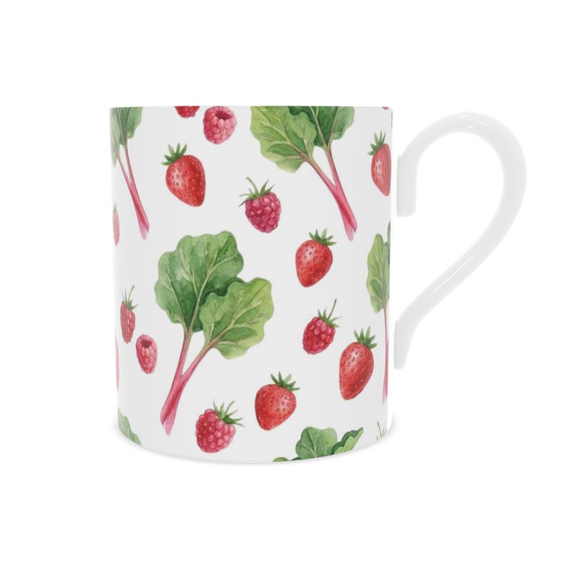Summer Fruit Fine Bone China Mug - Vibrant Design for Warm Days