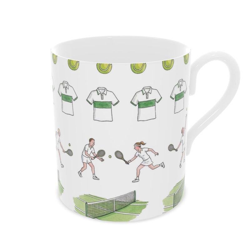 The Tennis Fan Fine Bone China Mug - Perfect Gift for Tennis Lovers