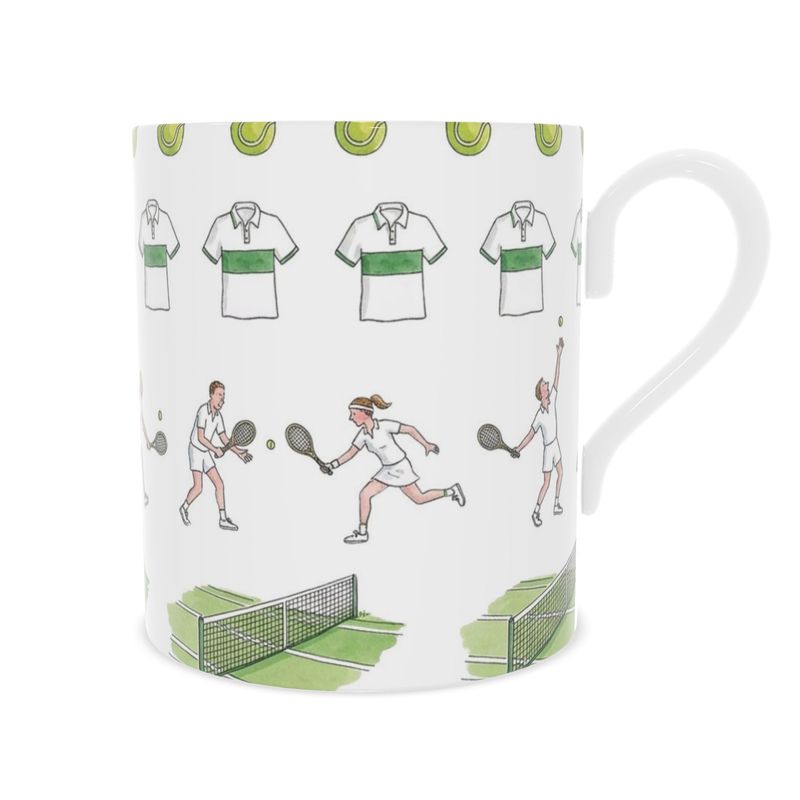 The Tennis Fan Fine Bone China Mug - Perfect Gift for Tennis Lovers