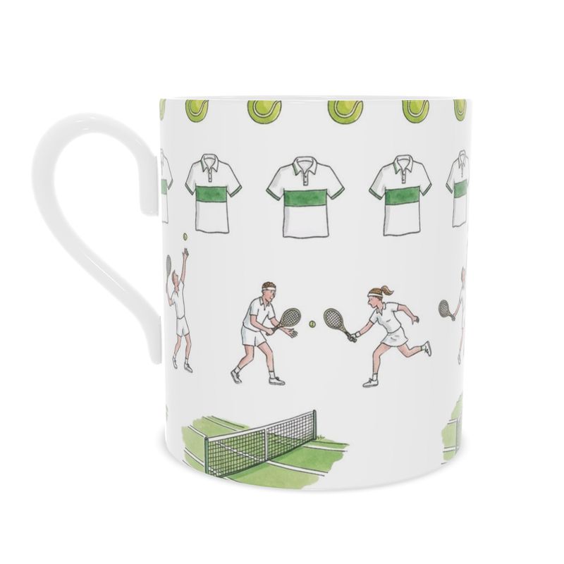 The Tennis Fan Fine Bone China Mug - Perfect Gift for Tennis Lovers
