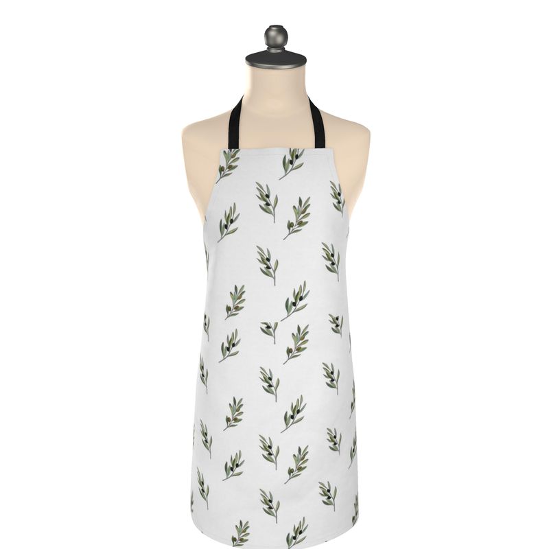 Handcrafted Mediterranean Olive Apron - Perfect for Chefs and Home Cooks