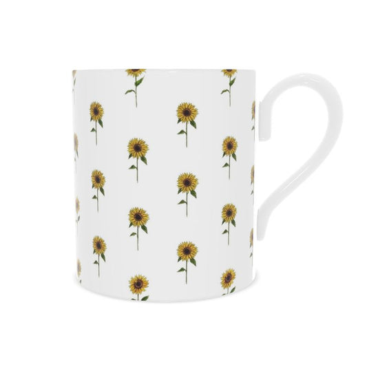 Sunflowers Fine Bone China Mug - Elegant Floral Coffee Cup