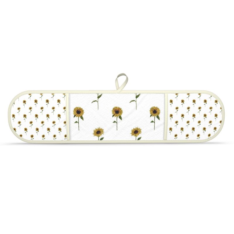 Sunflowers Oven Gloves | Double Mitts for Baking | Rustic Floral Kitchen Decor