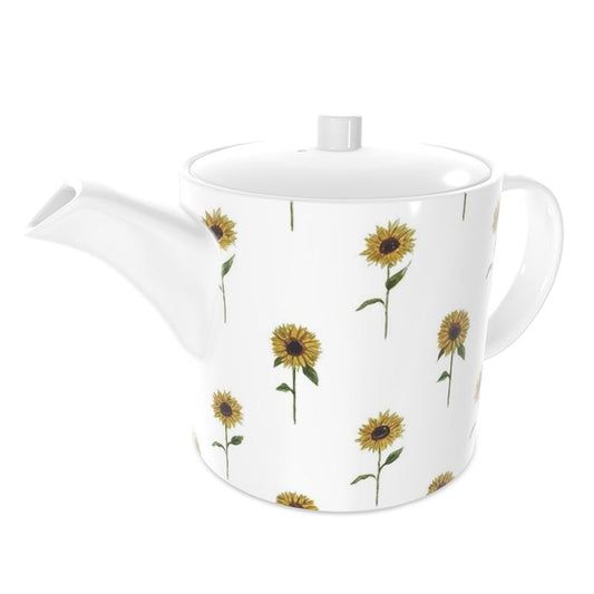 Sunflower Design Bone China Tea Pot – Charming Home Decor