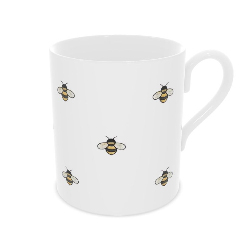 Bee Lover's Fine Bone China Mug - Beautiful Tea or Coffee Mug