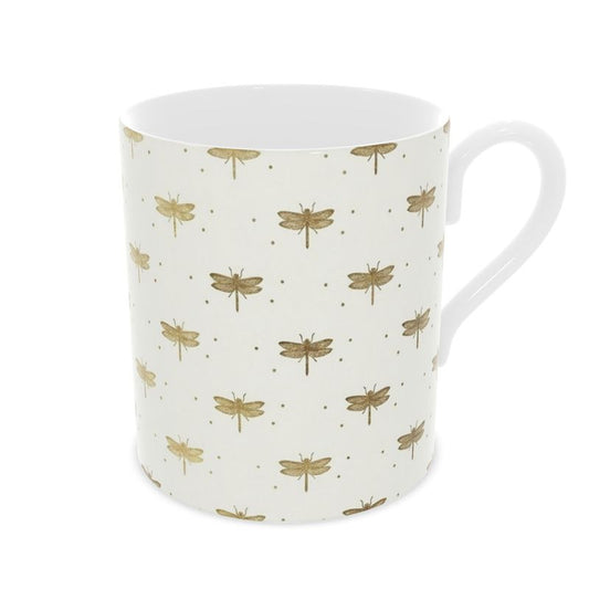 Dragonfly Fine Bone China Mug - Elegant Gift for Nature Lovers