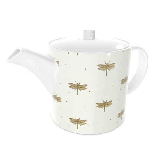 Dragonfly Bone China Tea Pot – Unique Gift for Tea Time