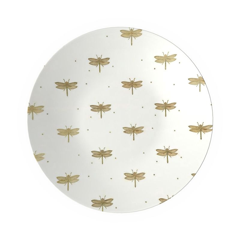 Beautiful Dragonfly Medium Bowl - Rustic Tableware for Nature Lovers