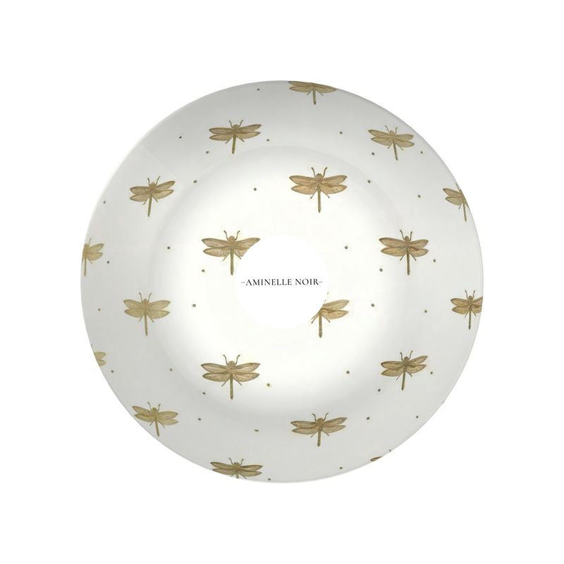 Beautiful Dragonfly Medium Bowl - Rustic Tableware for Nature Lovers