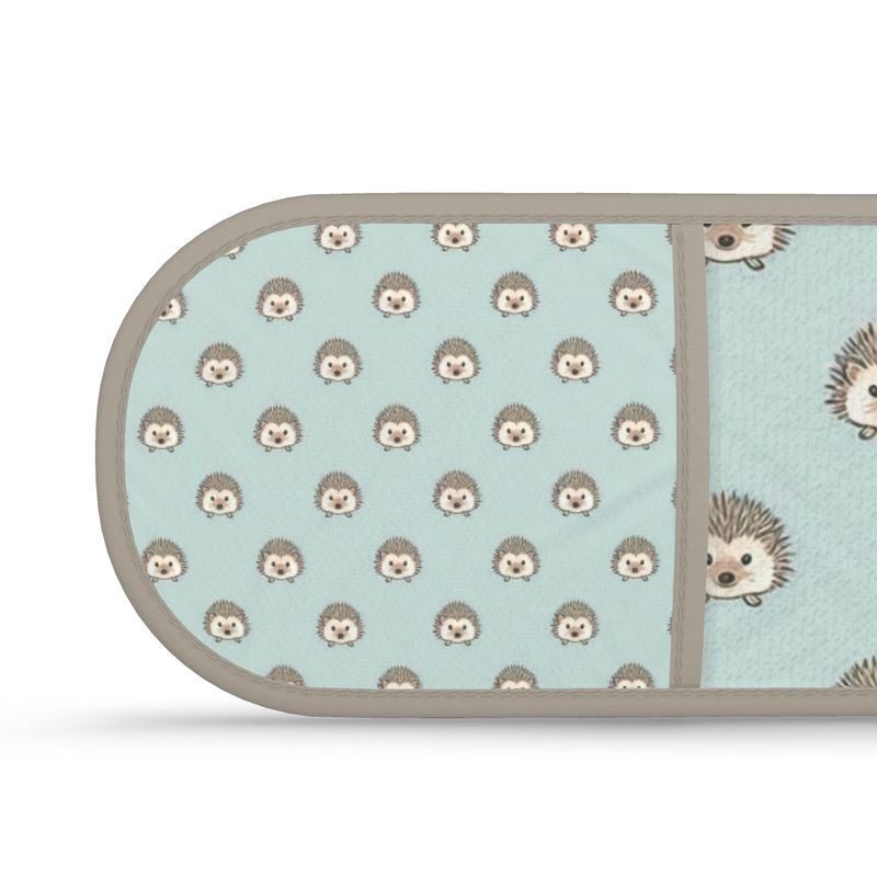 Cute Woodland Hedgehog Double Oven Mitt | Nature-Inspired Kitchen Gift