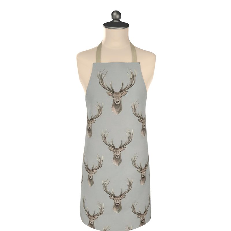 Highland Stag Apron | Rustic Scottish Style Kitchen Apron