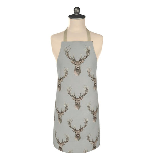 Highland Stag Apron | Rustic Scottish Style Kitchen Apron