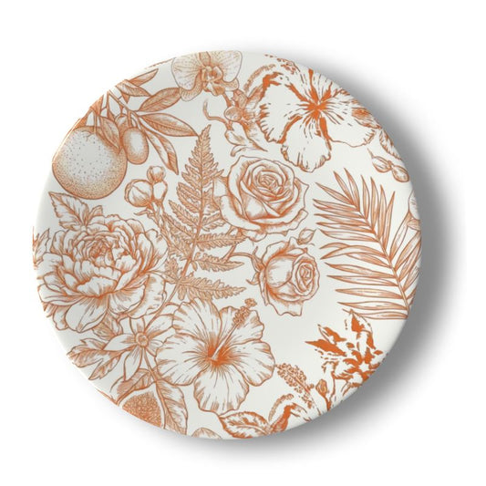 The Botanical Collection Bone China Plate - Elegant Floral Design