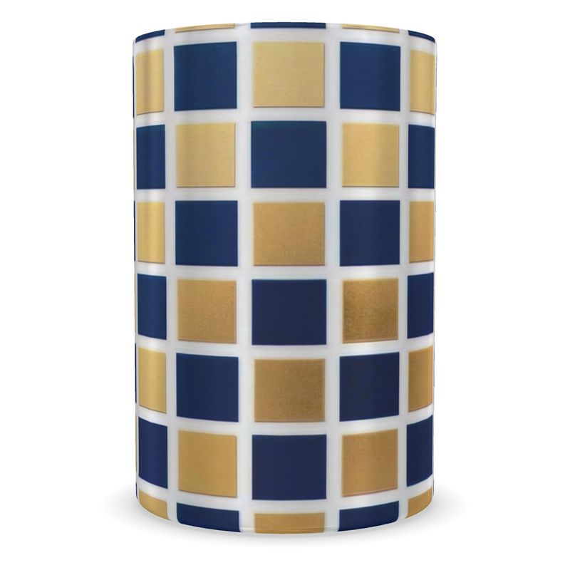 Chic Capri Blue Gold Geometric Wine Cooler for Parties