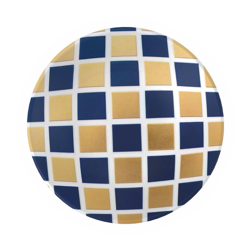 Geometric Tableware Bowl in Capri Blue & Gold | Stylish Dining