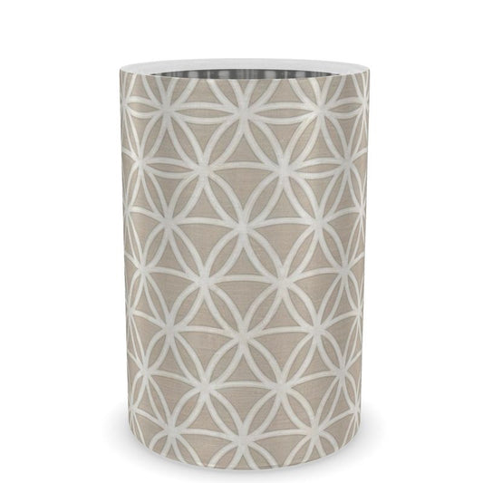Modern Siena Taupe Geometric Wine Cooler - Chic Accents